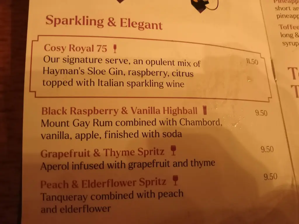 Menu_Cosy Club_Basingstoke_immagine_4