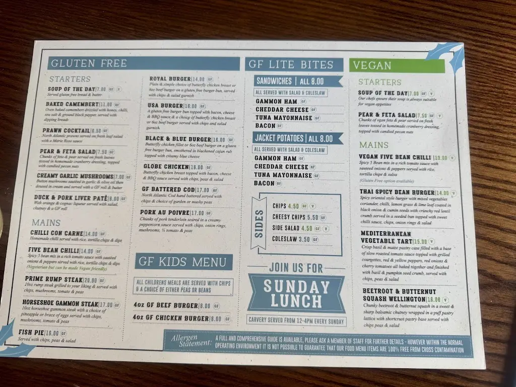 Menu_The Globe Inn_Sampford Peverell_image_2