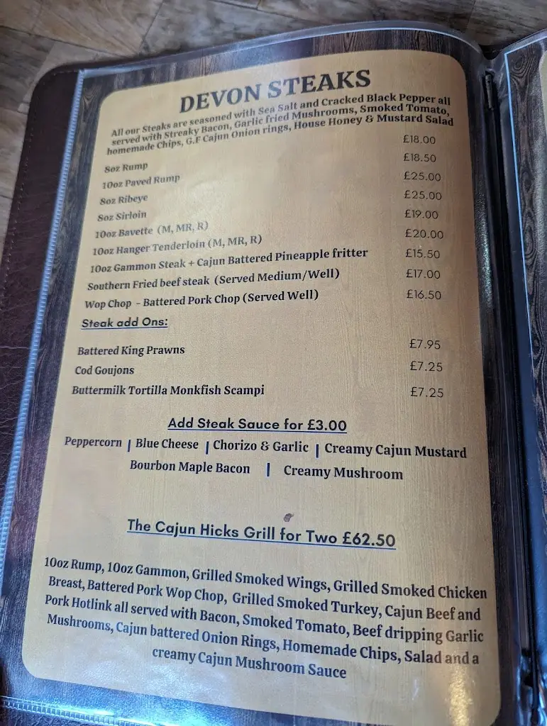 Menu_The Hickory Inn_Sampford Peverell_image_4