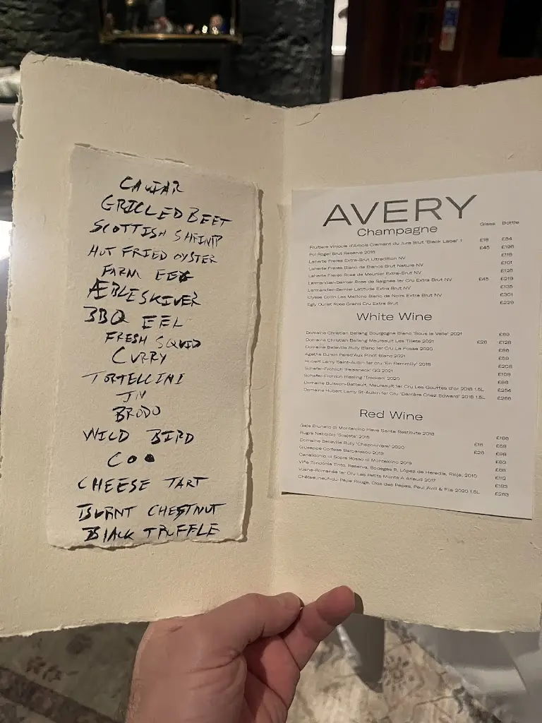 Menu_Avery Restaurant_Saint Stephen_image_1