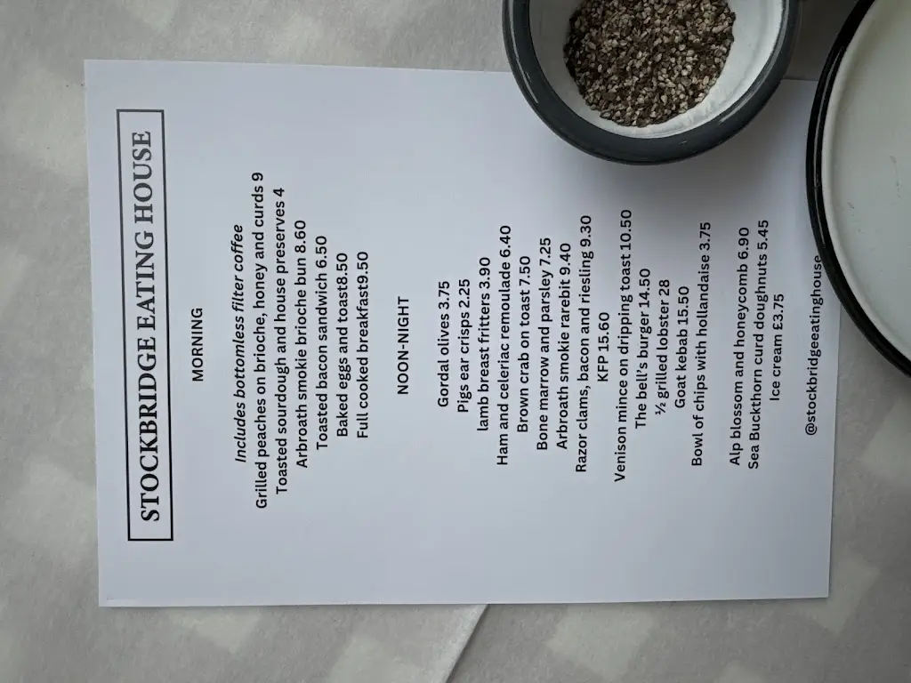 Menu_Stockbridge Eating House_Saint Stephen_image_1