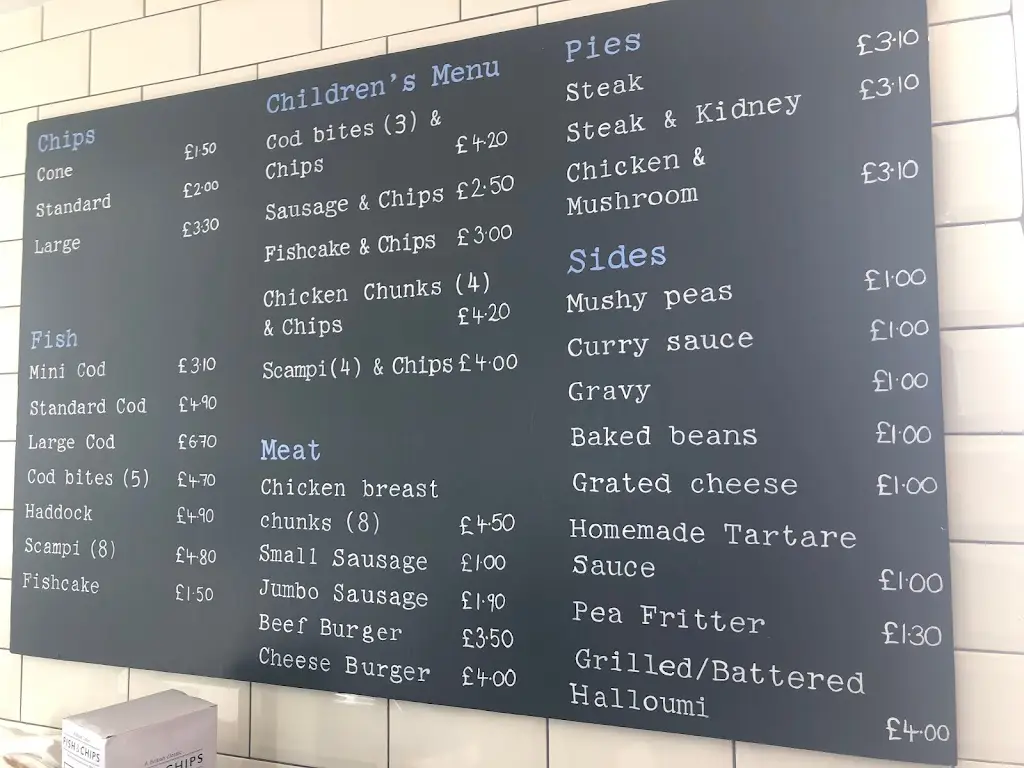 Menu_Archie’s Fish and Chips_Saint Stephen_image_1