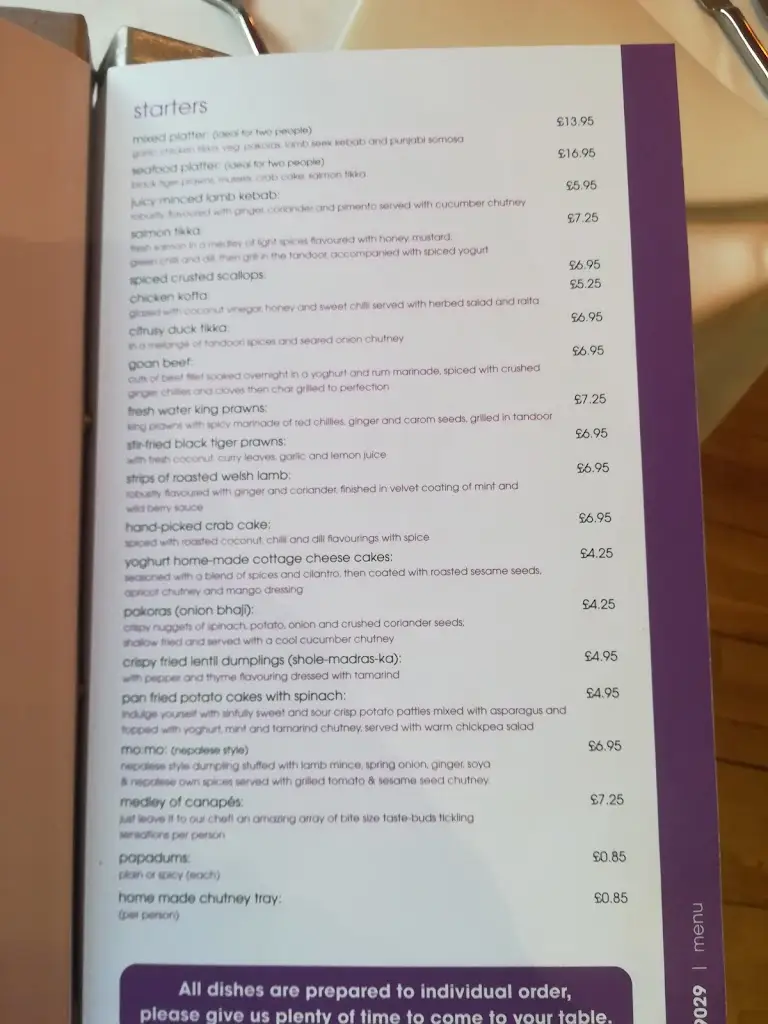 Menu_The 29029 Restaurant Wareham_Sandford_image_2