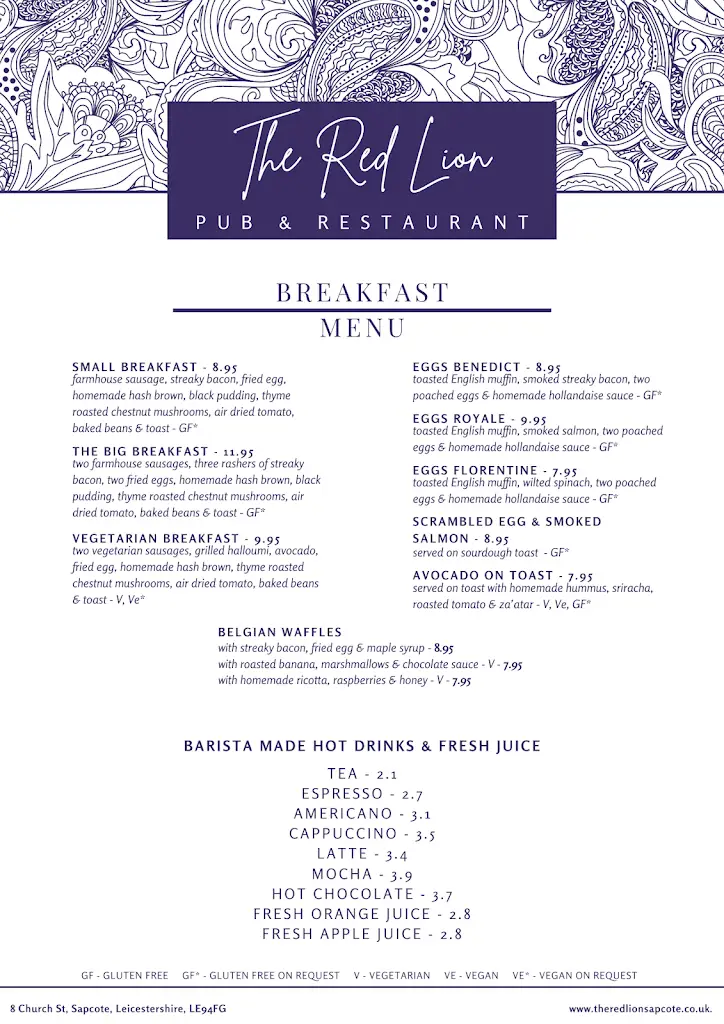 Menu_Red Lion_Sapcote_immagine_1