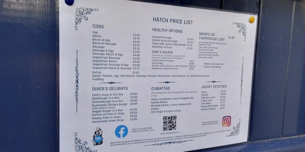 Menu_Nemo's Bar & Restaurant at Stoney Cove_Sapcote_image_3