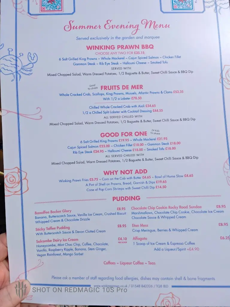Menu_The Winking Prawn_Salcombe_image_1