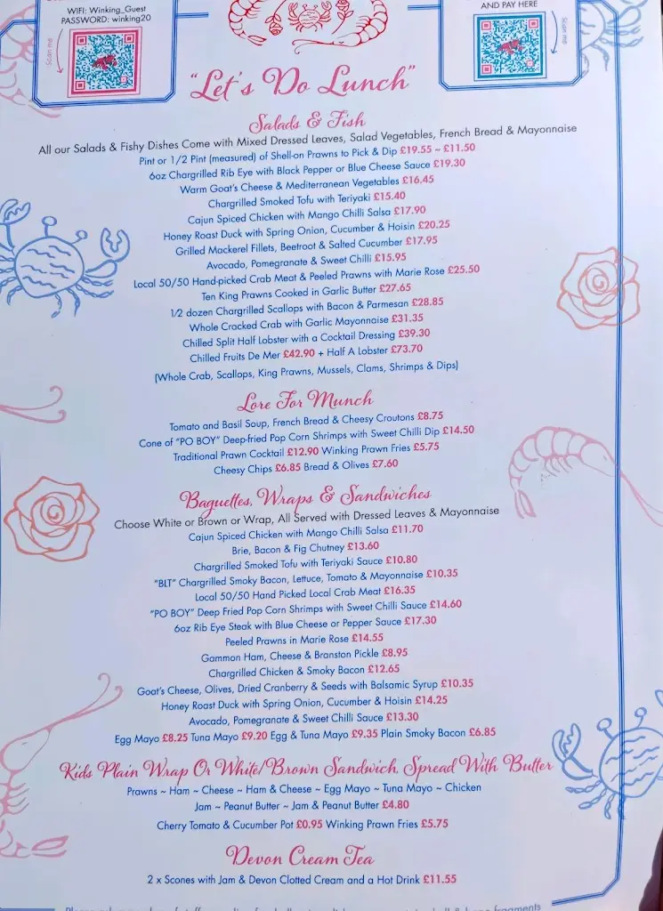 Menu_The Winking Prawn_Salcombe_image_4