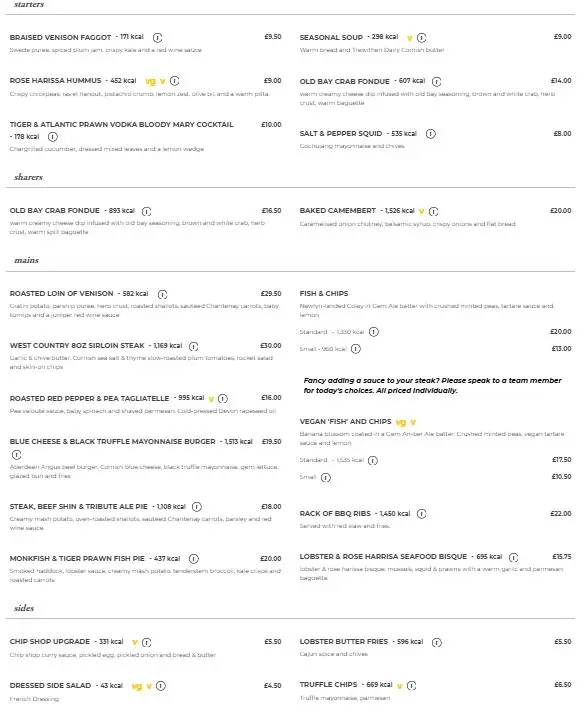 Menu_Victoria Inn, Salcombe_Salcombe_image_1