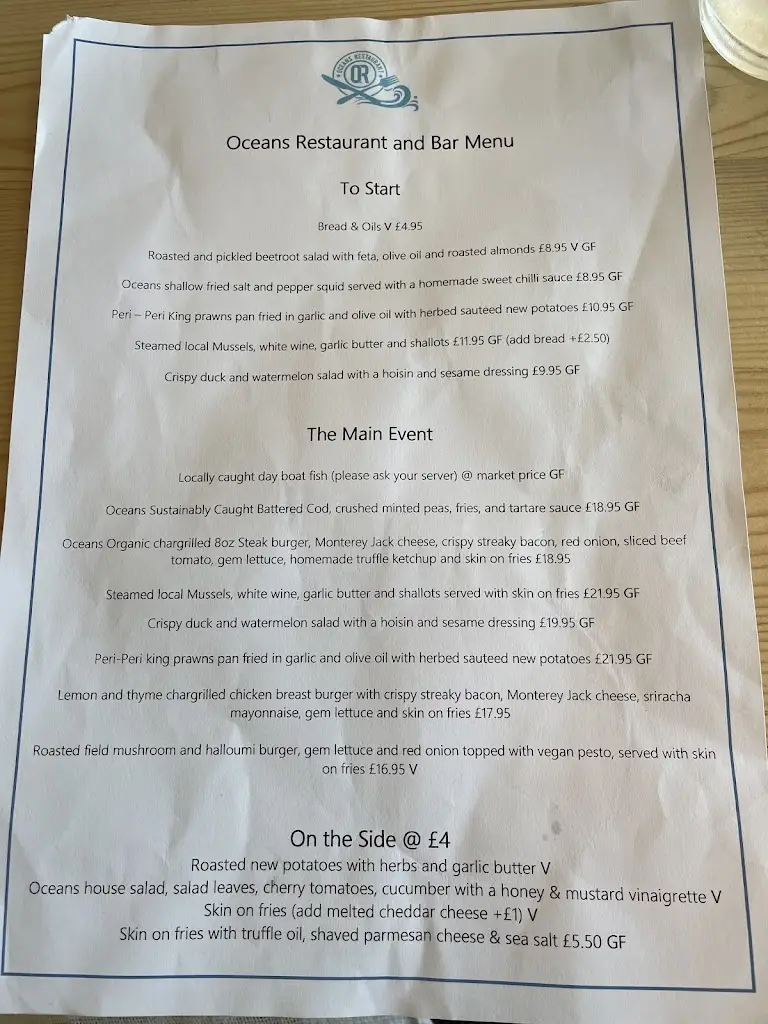 Menu_Thirty Three By The Sea_Salcombe_image_1