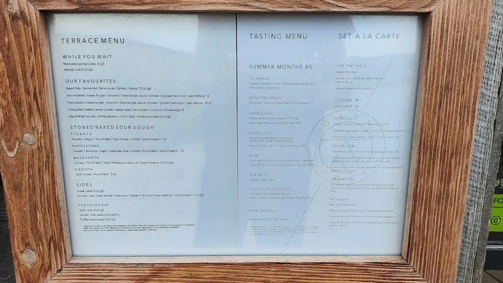 Menu_The Restaurant at Gara Rock_Salcombe_image_1