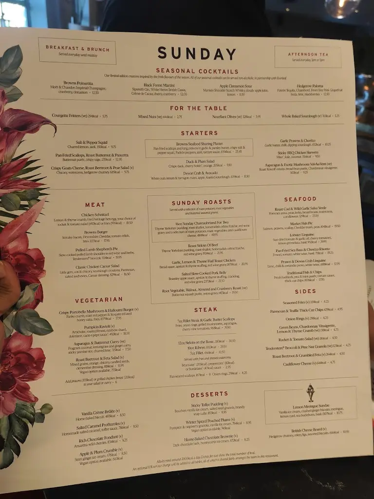 Menu_Browns Ruislip_Ruislip_image_1