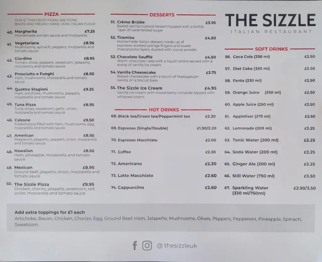 Menu_The Sizzle_Ruislip_image_1