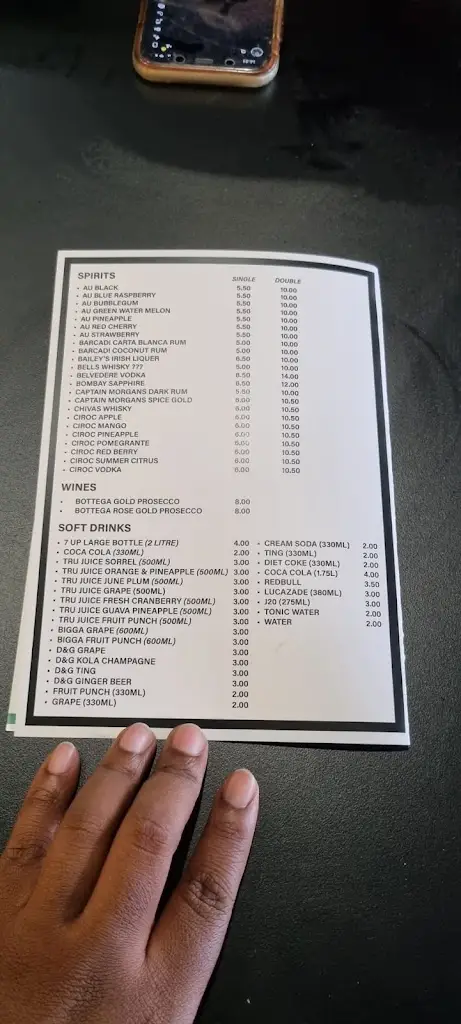 Menu_Real Love Lounge_Ruislip_imagen_4