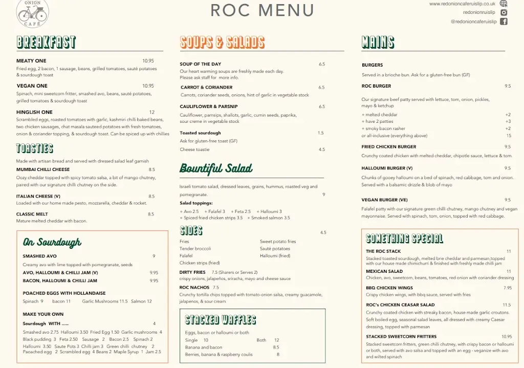 Menu_Red Onion Cafe_Ruislip_image_1