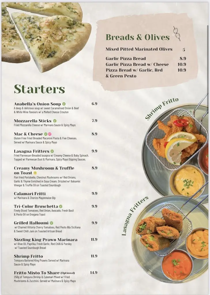 Menu_Anabella's at The Swan_Ruislip_image_3