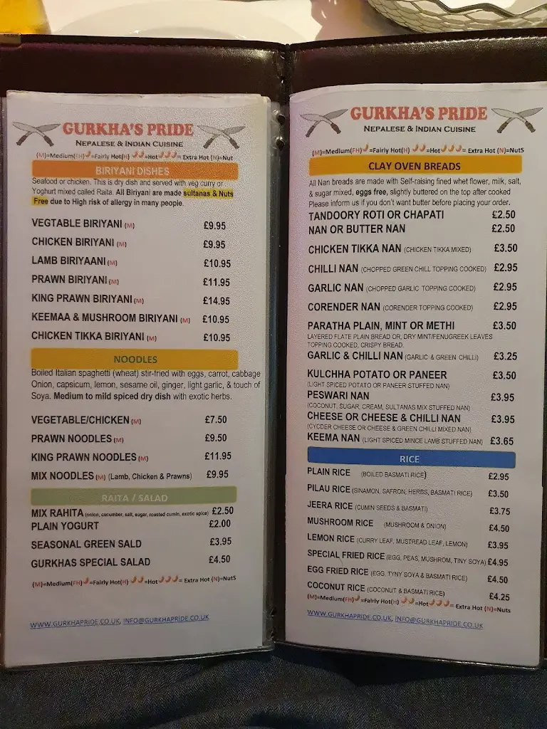 Menu_Gurkha's Pride_Ruislip_image_2
