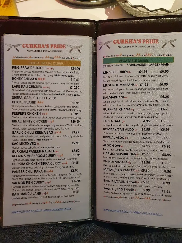 Menu_Gurkha's Pride_Ruislip_image_4