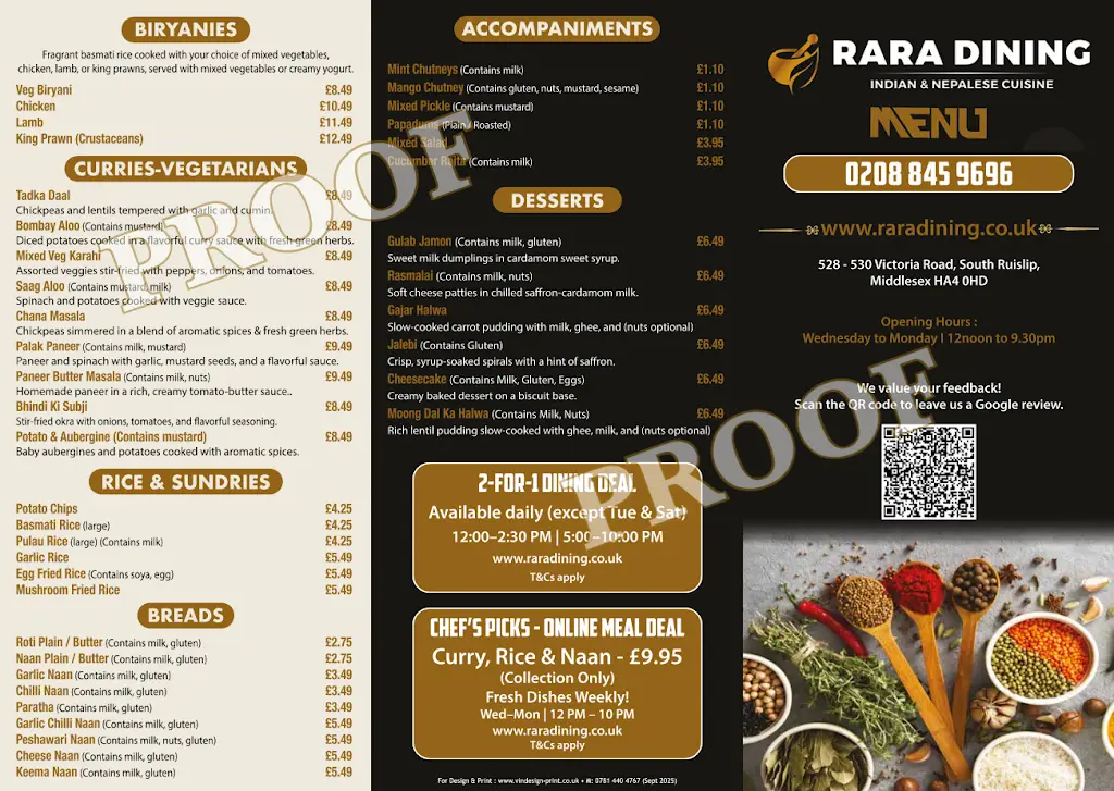 Menu_RARA DINING_Ruislip_image_2