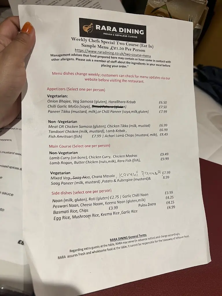 Menu_RARA DINING_Ruislip_image_3