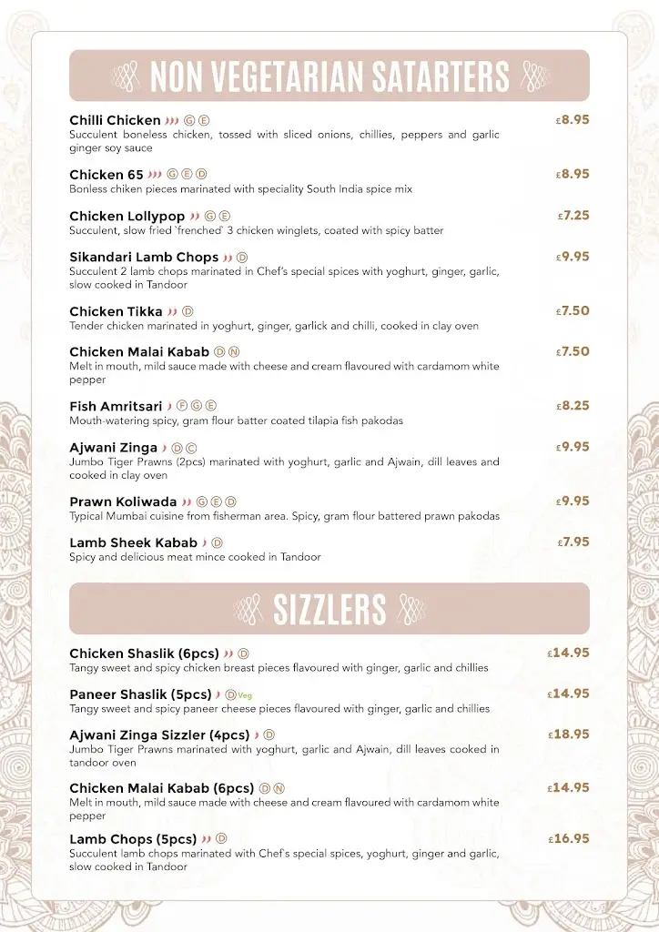 Menu_Spices and Spirits_Basingstoke_image_4