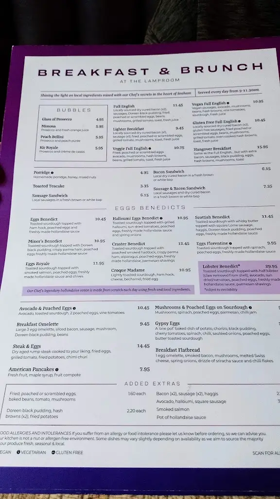 Menu_The Lamp Room_Seaham_image_2