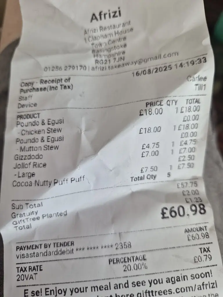 Lauren Walker_Afrizi_Basingstoke_review