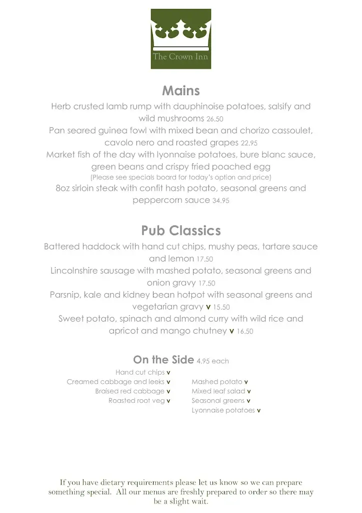 Menu_The Crown Inn_Sawtry_image_3