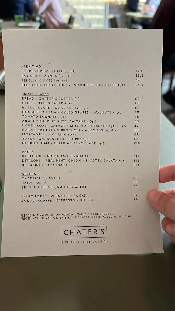Menu_Chater's_Saffron Walden_immagine_4
