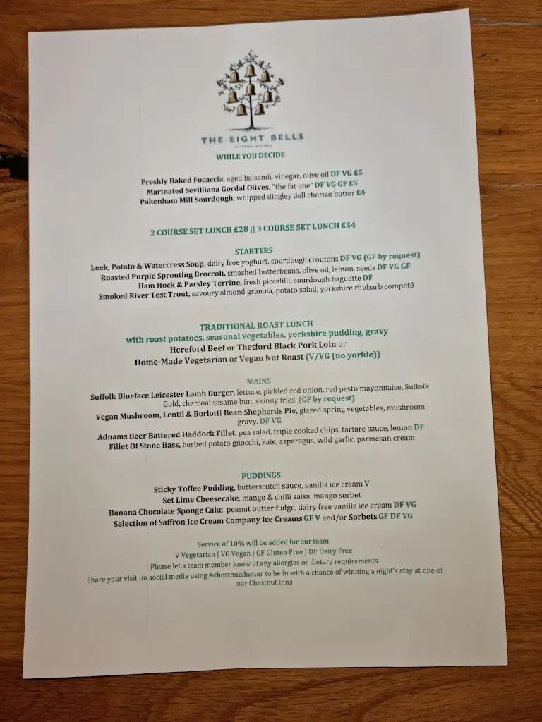 Menu_The Eight Bells_Saffron Walden_image_1