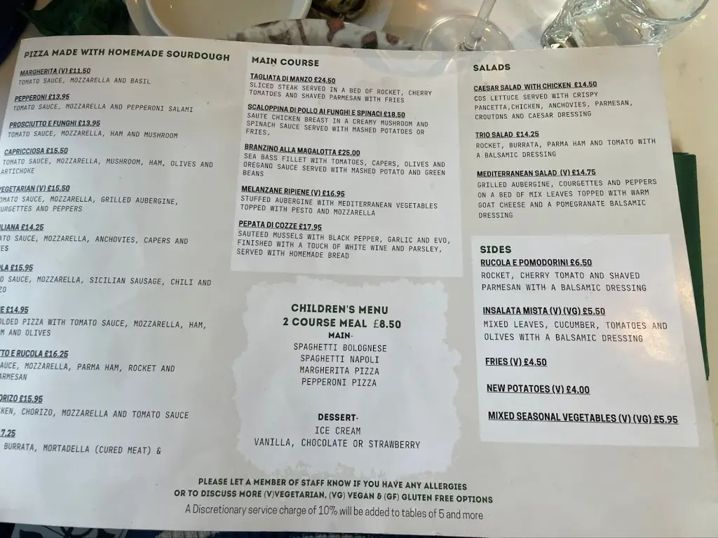 Menu_Trio Italian_Saffron Walden_image_1