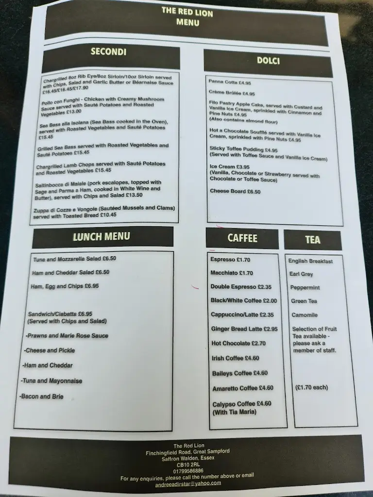 Menu_The Red Lion Great Sampford_Saffron Walden_image_2