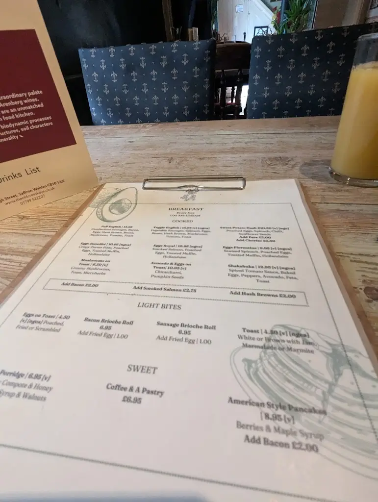 Menu_The Cross Keys_Saffron Walden_image_1