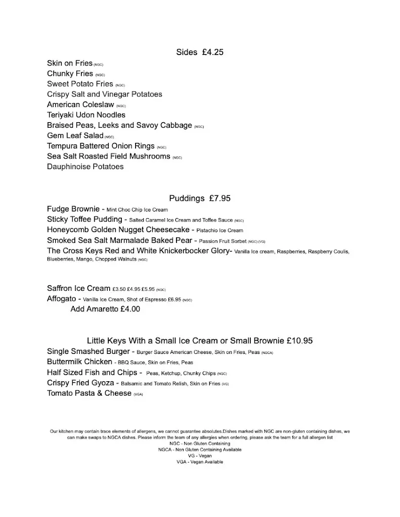 Menu_The Cross Keys_Saffron Walden_image_4