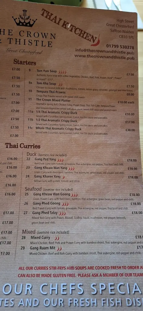 Menu_The Crown & Thistle_Saffron Walden_image_2