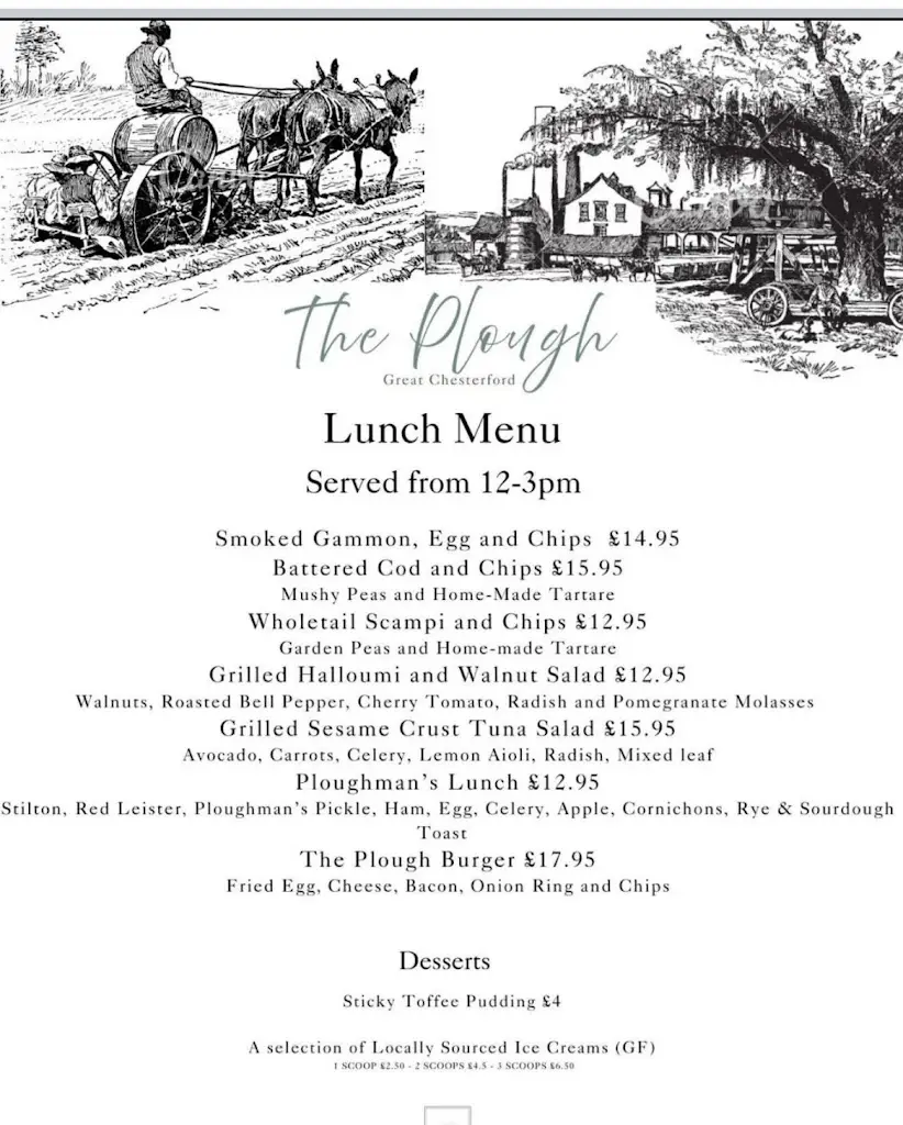 Menu_The Plough Great Chesterford_Saffron Walden_image_2