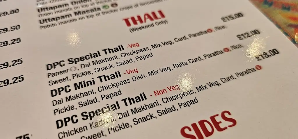 Menu_Dosa Paratha Corner_Saffron Walden_image_1