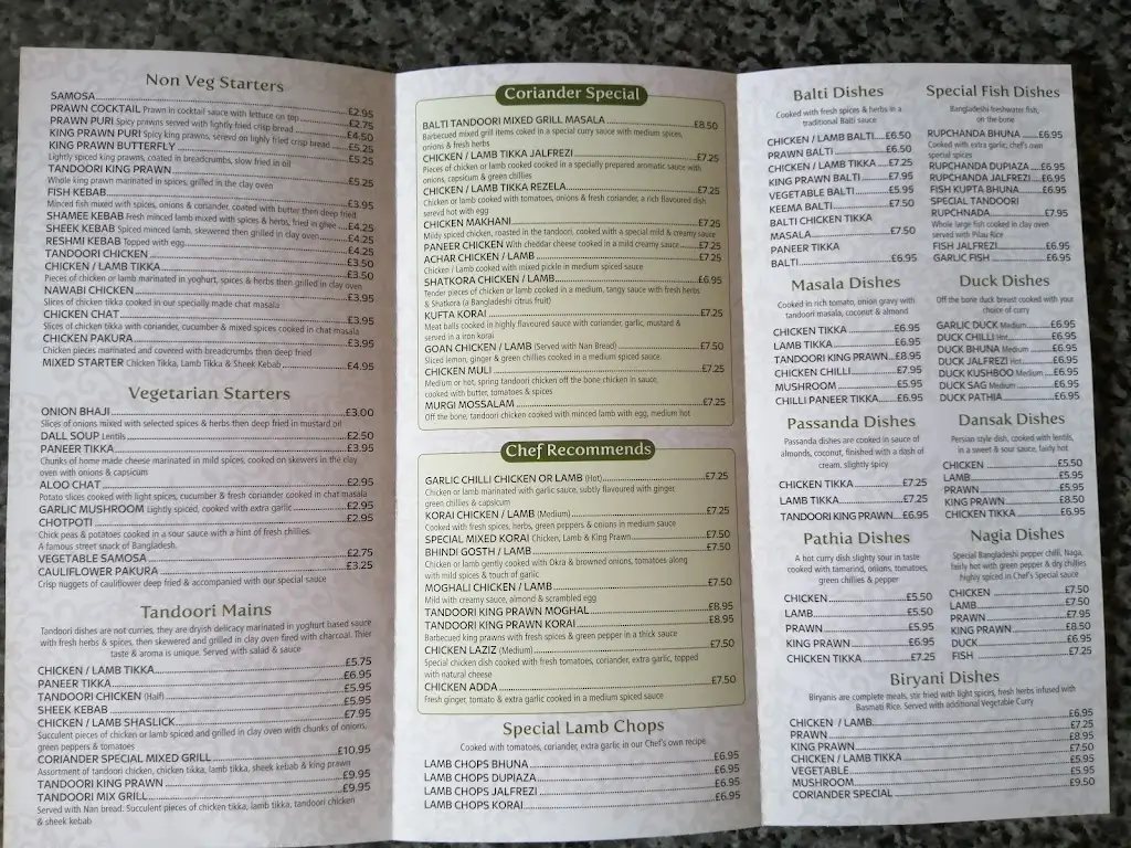 Menu_The Coriander_Basildon_image_4