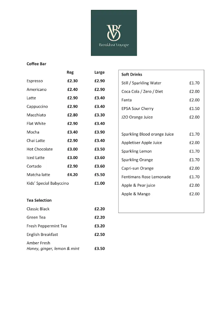 Menu_Breakfast Voyage_Sawston_image_1