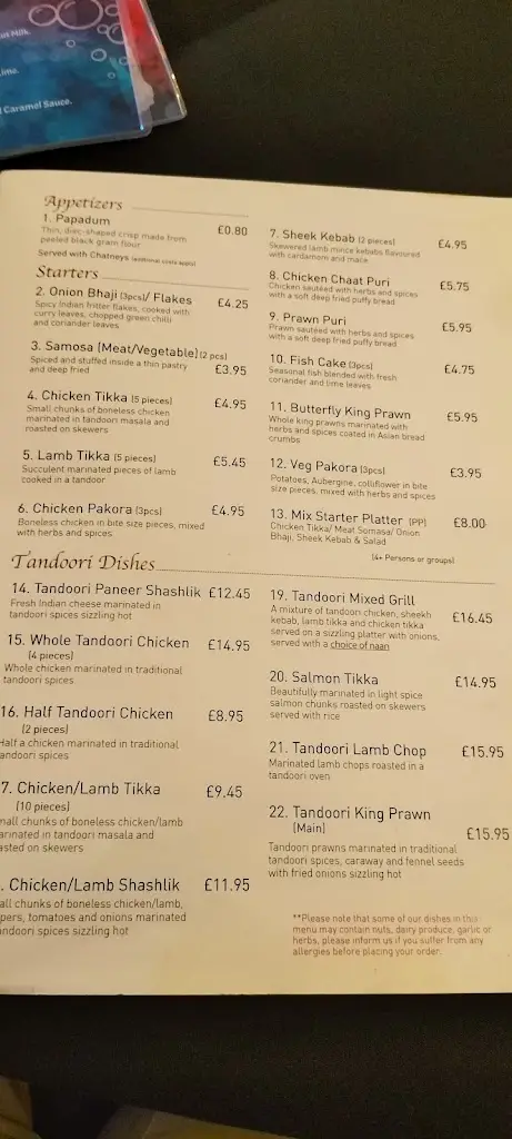 Menu_Basil Spice Indian Restaurant, Bar_Basildon_image_1