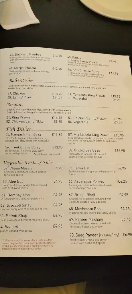 Menu_Basil Spice Indian Restaurant, Bar_Basildon_image_2