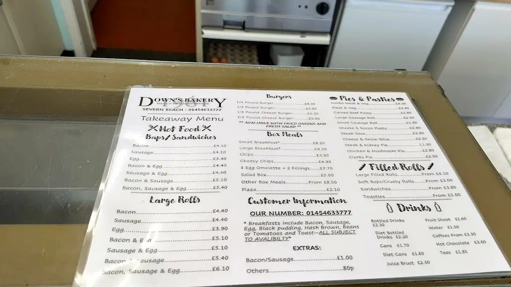 Menu_Down's Bakery Severn Beach_Severn Beach_image_1