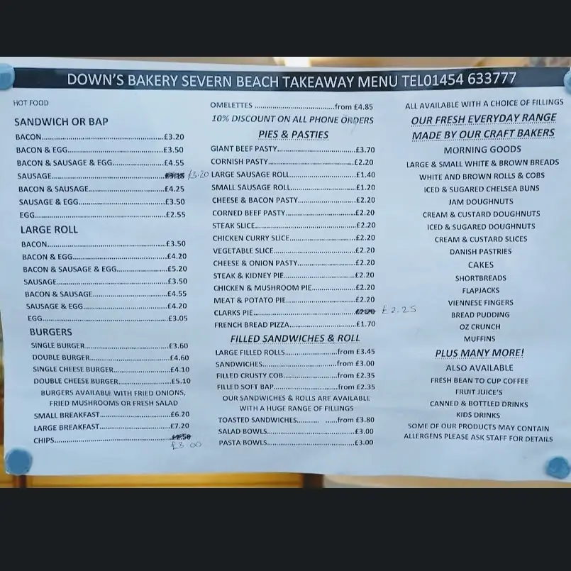 Menu_Down's Bakery Severn Beach_Severn Beach_image_2