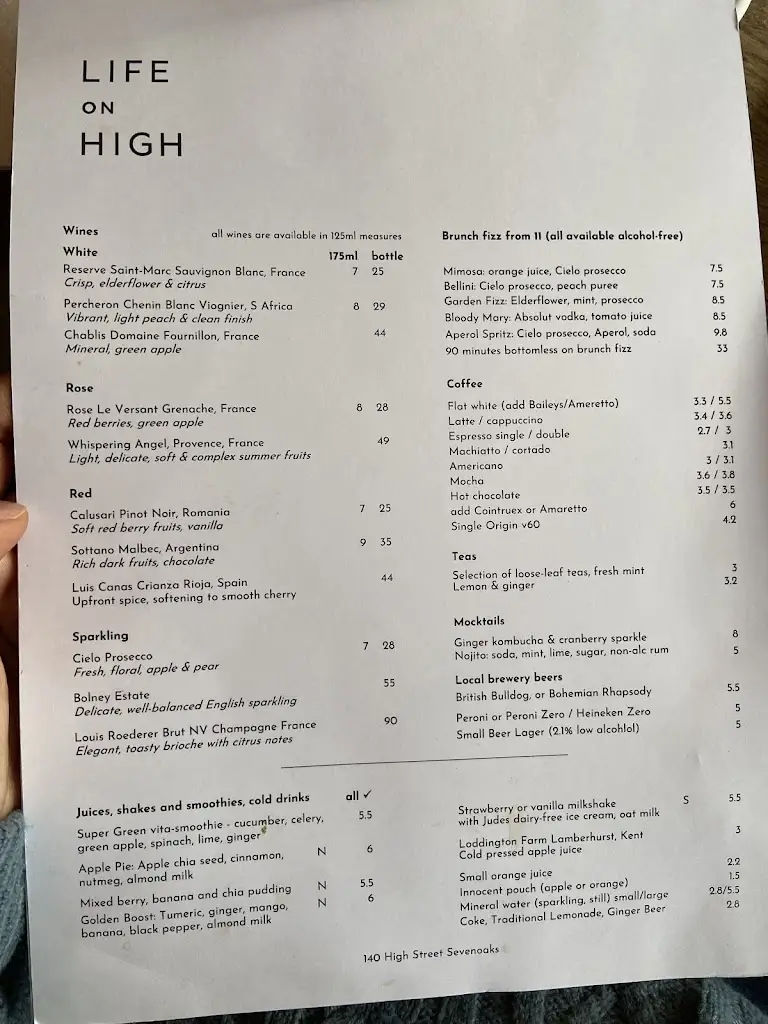 Menu_Life on High_Sevenoaks_image_4