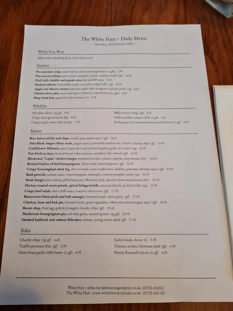 Menu_The White Hart_Sevenoaks_image_2