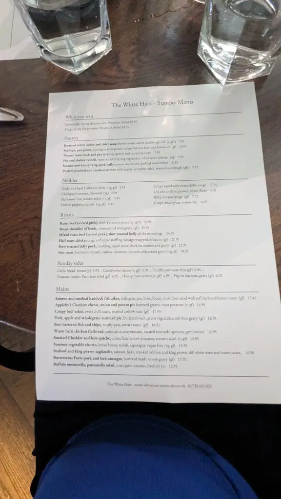 Menu_The White Hart_Sevenoaks_image_3