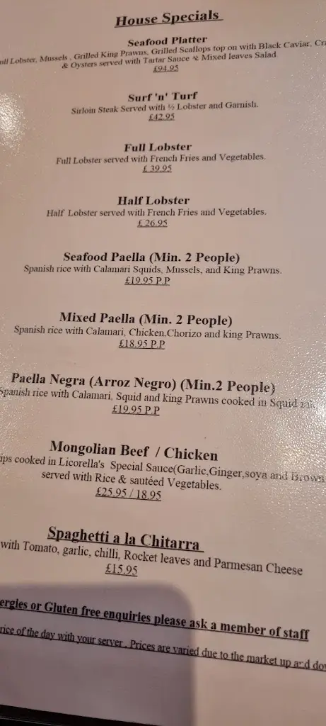 Menu_Licorella on York Place_Scarborough_image_1