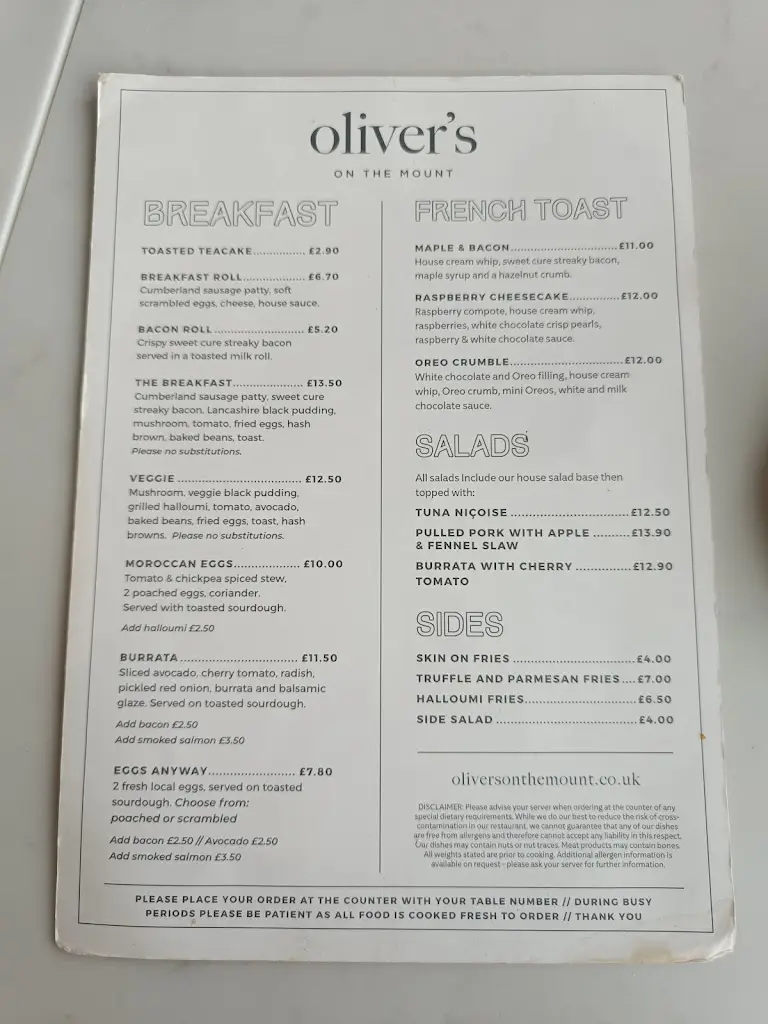 Menu_Olivers on the Mount_Scarborough_image_2