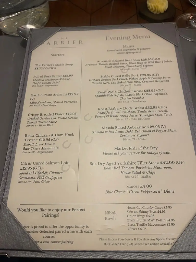 Menu_The Farrier_Scarborough_image_1