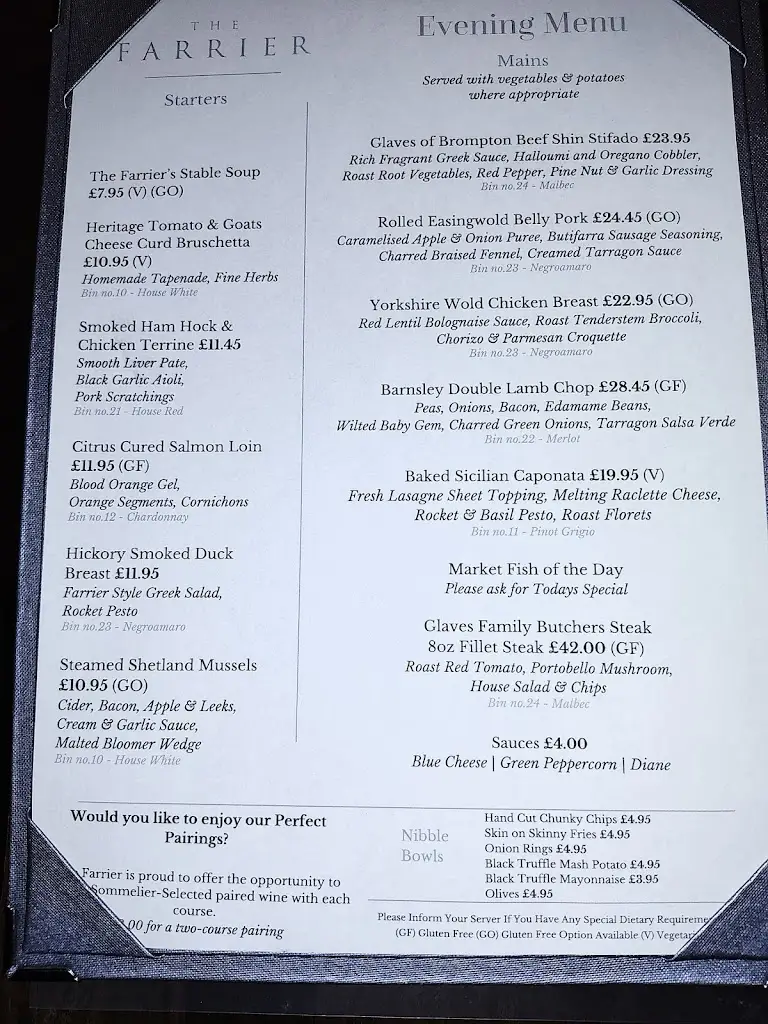 Menu_The Farrier_Scarborough_image_3