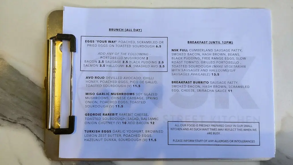 Menu_North Street Kitchen_Scarborough_immagine_1